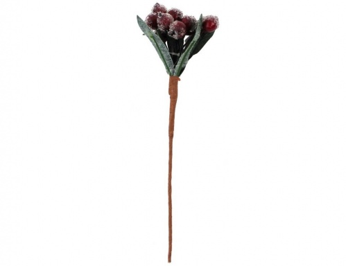 Декоративная ветка "Ягодки в сахаре" красные, 21 см, Hogewoning фото 2