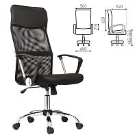 Кресло офисное Brabix Flash MG-302 сетка, черное 530867