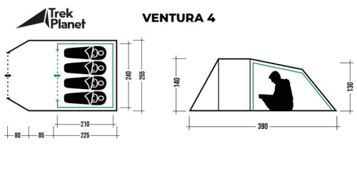 Палатка Trek Planet Ventura 4 (70215) фото 7