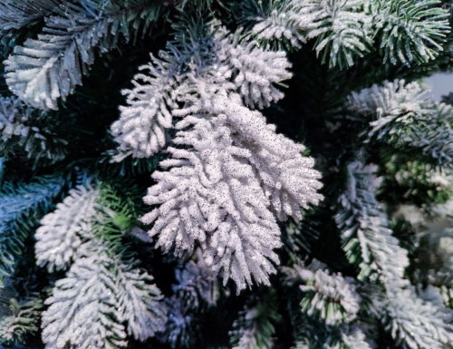 Искусственная ель "Шеффилд" заснеженная, (литая хвоя РЕ+PVC), National Tree Company фото 4