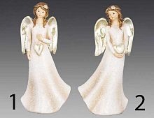 Ёлочная игрушка "Сердечный ангел", керамика, 8.5х6х13 см, разные модели, Holiday Classics