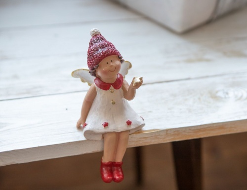 Новогодняя фигурка "Ангелочек агнешка", полистоун, 8х7.5х16 см, разные модели, Peha Magic