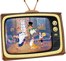 Деревянный фигурный пазл EWA Малыш и Карлсон S 29x25см