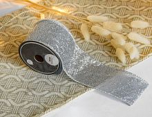 Декоративная лента СИЛЬВЕРИНА мерцание, 270х6 см, Kaemingk
