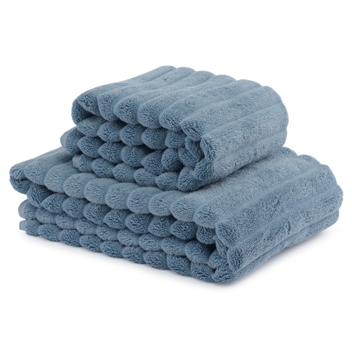 Полотенце банное waves джинсово-синего цвета из коллекции essential, 70х140 см фото 5