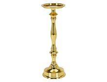 Канделябр БРИЛЛАРЕ, для свечи-столбика, золотой, 31 см, Koopman International