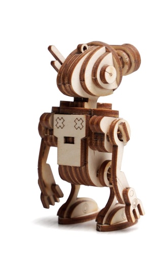 Конструктор 3D деревянный подвижный Lemmo Робот Санни фото 2