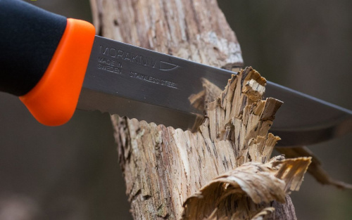 Нож Morakniv Companion F Serrated, нержавеющая сталь, оранжевый фото 3