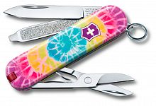 Нож-брелок Victorinox Classic LE 2021, 58 мм, 7 функций, Tie Dye