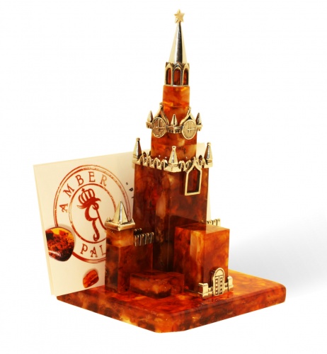 Сувенир-визитница "Кремль" из янтаря, sv-Krml фото 2