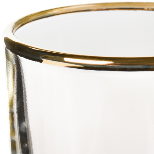 Набор рюмок для водки (6 шт.) с золотой обводкой, накладка "Водолей" в картонной коробке фото 4
