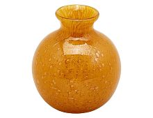 Декоративная ваза АМБРА СФЕРИКО малая, стеклянная, янтарная, 12 см, EDG