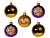Набор стеклянных шаров ПОЛЮШКО, фиолетово-золотой, 5*62 мм, Елочка