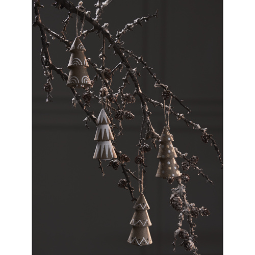 Набор елочных украшений из папье-маше zero waste из коллекции new year essential фото 8