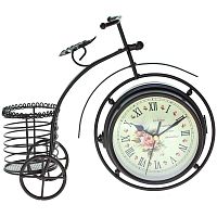 Кашпо с часами "Велосипед", (часы двухсторонние) 26*10*24 см