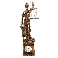 Фигурка декоративная "Фемида" (Богиня правосудия) с композицией время, L8 W7 H34см 699854