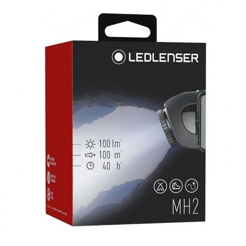 Фонарь светодиодный налобный LED Lenser MH2, черный, 100 лм, 3-AAA фото 2