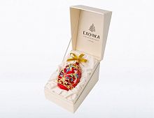 Ёлочное украшение-яйцо УЗОРНОЕ, подарочная упаковка, 80 мм, Елочка