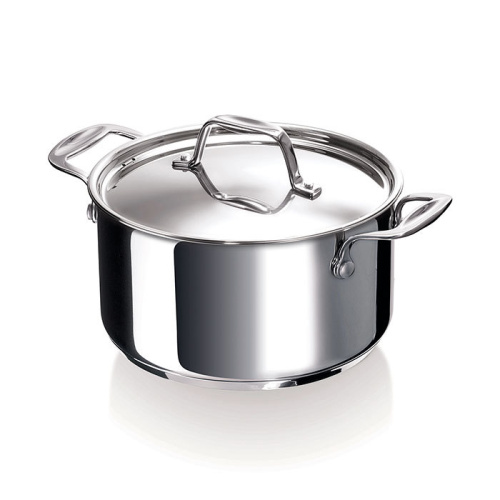 Кастрюля BEKA CHEF 5 л (24 см) с зеркальной полировкой, из нержавеющей стали, серого цвета