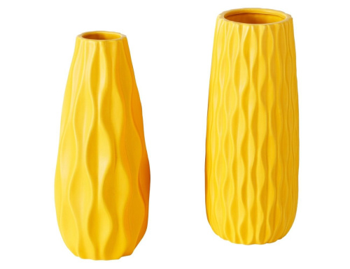 Керамическая ваза "Луана", жёлтая, 24х10 см, Boltze фото 2