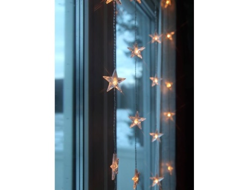 Светодиодный занавес МЛЕЧНЫЙ ПУТЬ, тёплые белые LED-огни, прозрачный провод, STAR trading фото 3