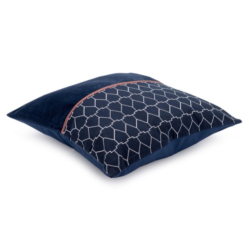 Чехол на подушку из хлопкового бархата с геометрическим принтом из коллекции ethnic, 45х45 см фото 2