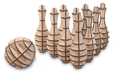 Конструктор деревянный 3D EWA Боулинг Мини фото 2