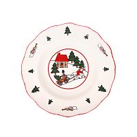 Тарелка суповая 22см Рождественская деревенька 