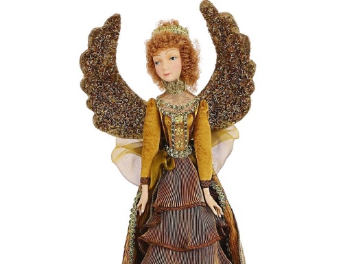 Интерьерная кукла "Ангел миэлья", велюр, золотистая, Edelman, Noel (Katherine's style) фото 2