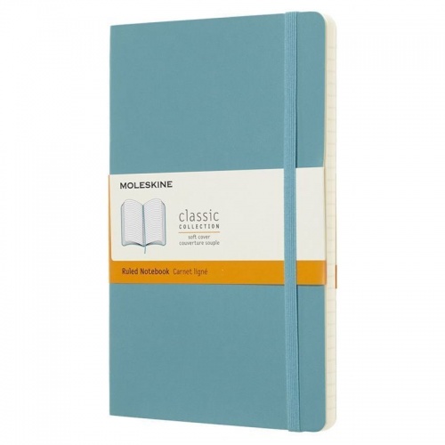 Блокнот Moleskine Classic Soft Large, 192 стр., голубой, в линейку