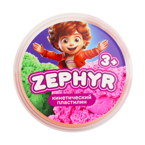 Кинетический пластилин "Zephyr" (Зефир) Набор из 6 цветов по 75 гр фото 4