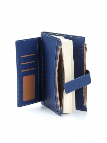 Записная книжка Pierre Cardin синяя в обложке, 21,5х15,5х3,5 см фото 2