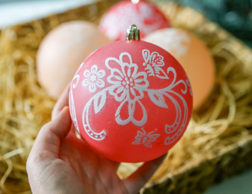 Набор ёлочных украшений ЭЛЬФИНО: СНЕЖНЫЕ ЦВЕТЫ, пластик, 10 см, 4 шт., Winter Deco фото 2