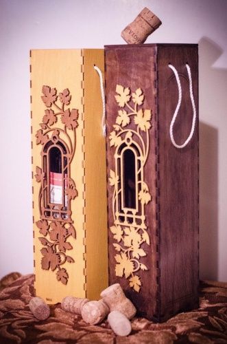 Деревянная коробка под вино  фото 2