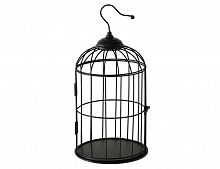 Декоративная птичья клетка "Элли", металл, чёрная, 44х21 см, Boltze