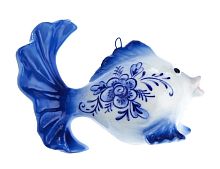 Ёлочная игрушка "Рыбка", делфтский фарфор, 6.5 см, Kurts Adler