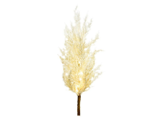 Светящаяся декоративная ветка КОРТАДЕРИЯ, 12 тёплых белых микро LED-огней, 70 см, таймер, батарейки, Kaemingk (Lumineo)
