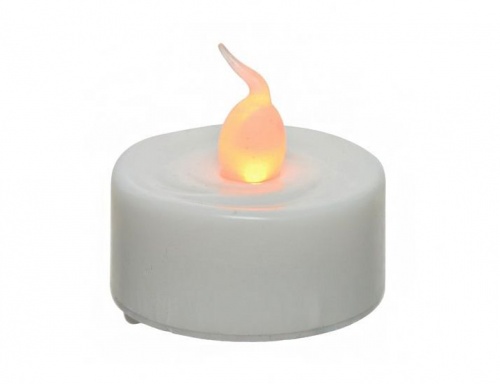 Свечи чайные "Тёплые огоньки", с LED-огнями, белые, 3.8x3.8 см (упаковка 4 шт.), таймер, батарейки, Kaemingk фото 2