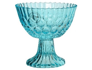 Креманка ГУРМЭ, стекло, цвет-голубой, 12x12x12.5 см, 380 мл, Kaemingk