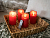 Набор светодиодных восковых свечей ЖИВАЯ ДУША, красных, тёплые белые LED-огни мерцающие, 'натуральные фитильки', 7х13 см (4 шт.), ПДУ, Kaemingk (Lumineo)