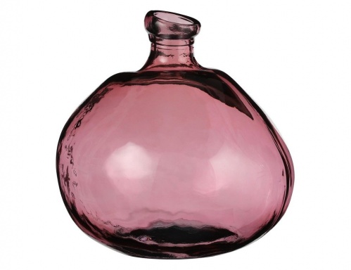 Стеклянная ваза "Анита", прозрачная, тёмно-розовая, 33х33 см, Edelman фото 2