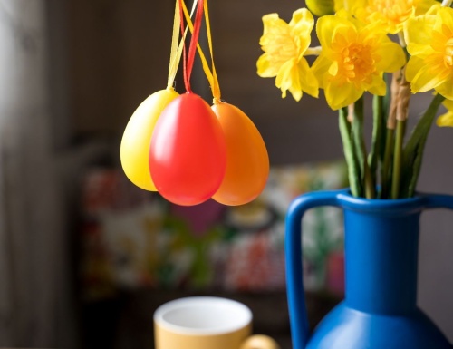 Декоративные пасхальные яйца "Праздничные краски", пластиковые, Kaemingk фото 3