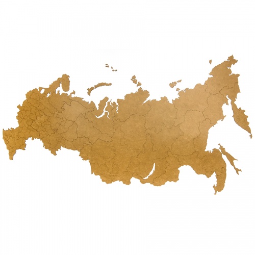 Карта-пазл wall decoration "Российская Федерация, 98х53 см коричневая