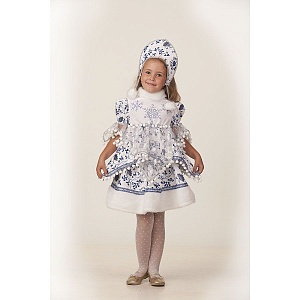 Карнавальный костюм снегурочки Внучка, рост 134 см, Батик
