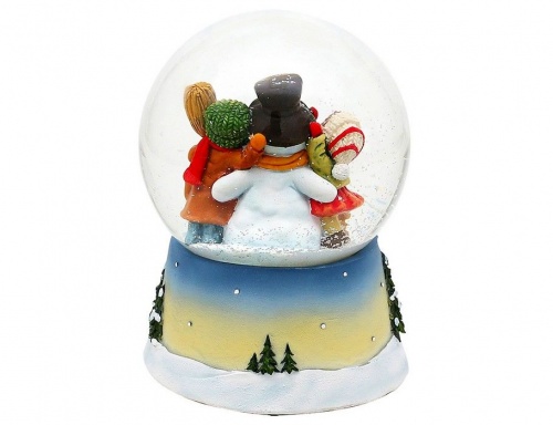 Снежный шар "Снеговичок с детишками", 14.5 см, Sigro фото 3