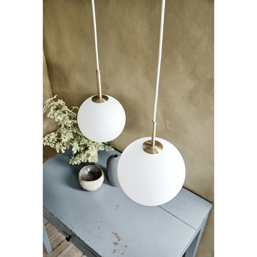 Лампа подвесная ball, 20хD25 см, белое опаловое стекло фото 3