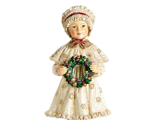 Декоративная фигура МАЛЫШКА ХЕЛЛИ С ВЕНКОМ, полистоун, 17 см, Goodwill фото 2