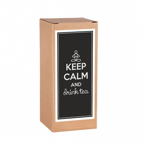 Термокружка "Keep Calm" в красном и чёрном цветах, изготовленная из нержавеющей стали, представленная в подарочной упаковке фото 7