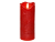 Светодиодная восковая свеча ЖИВАЯ ДУША, красная, тёплый белый LED-огонь, "натуральный фитилёк" 3D, 7х17 см, таймер, батарейки, Kaemingk (Lumineo)