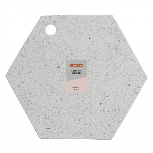 Доска сервировочная из камня elements hexagonal 30 см фото 3